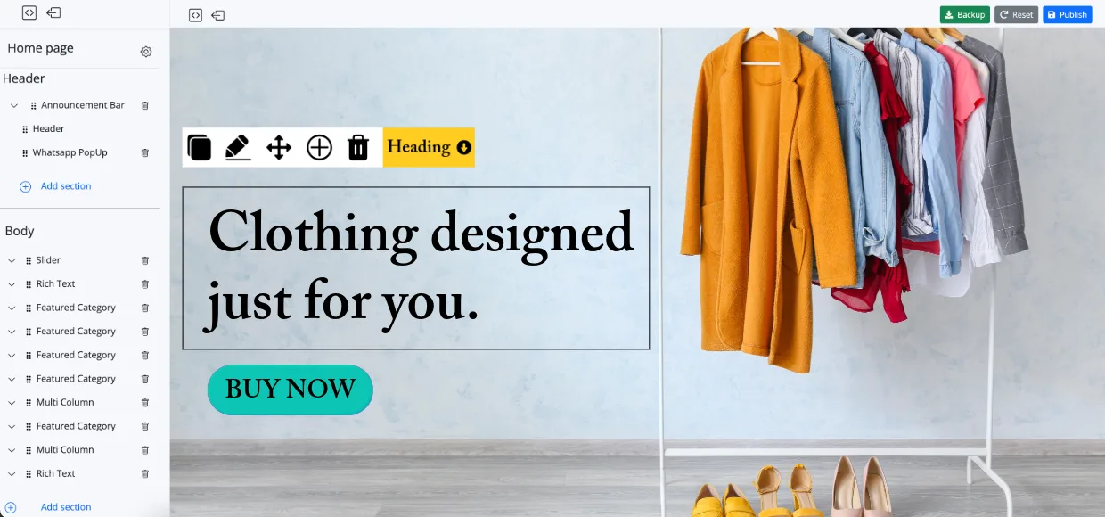 Smart Site Builder for eCommerce - PYGMY Commerce