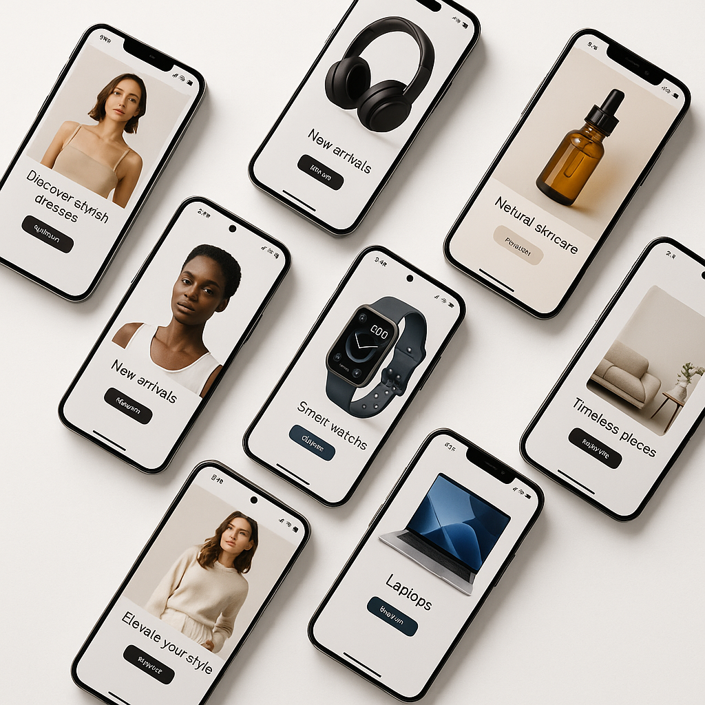 Pygmy Commerce 22 20250523 1943 Floating Smartphones Display simple compose 01jvy